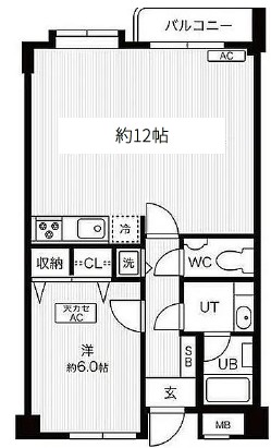 エクセルシア池尻202の間取り
