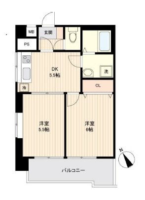 ユーコート上馬701の間取り