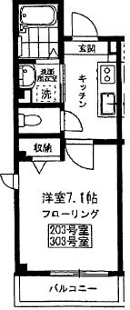 アルス祐天寺203の間取り