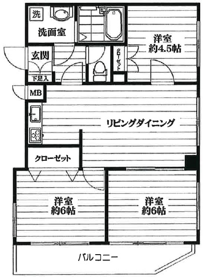 サンヒル新町704の間取り