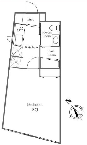 KDXレジデンス三宿(旧アジールコート三宿)201の間取り