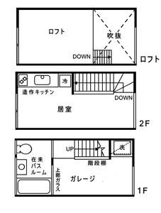 バイカーズ・アパートメントA003の間取り