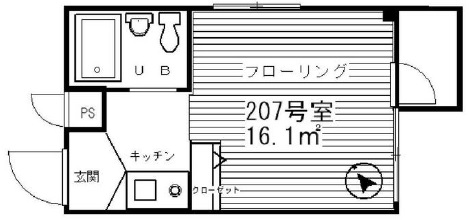 ワコー三軒茶屋207の間取り