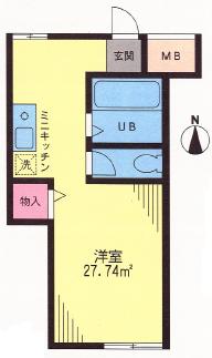 オーシャンヒルズ東山103の間取り