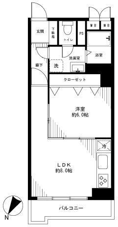 トーア第2高輪マンション309の間取り