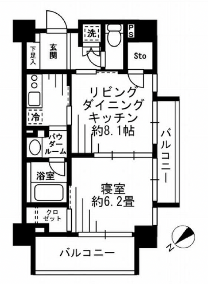 レジディア池尻大橋303の間取り