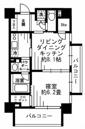 レジディア池尻大橋1503の間取り