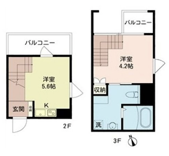 カ・ドゥアーレ208の間取り