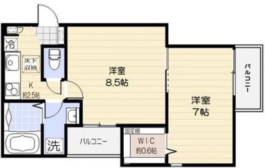 ジェンンティーレ三軒茶屋101の間取り