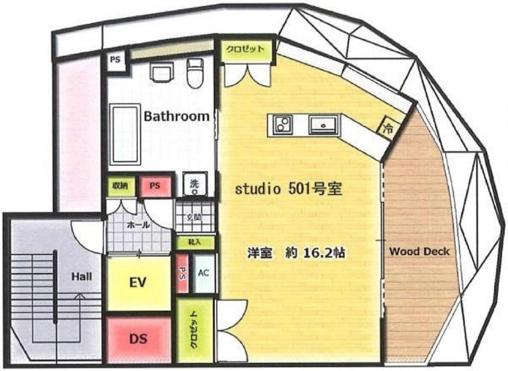 コムス恵比寿　COMS EBISU501の間取り