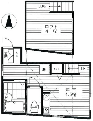 クレイドル三宿201の間取り