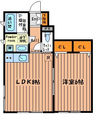 コーポ白樺B棟101の間取り