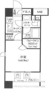 パークリュクス白金mono701の間取り