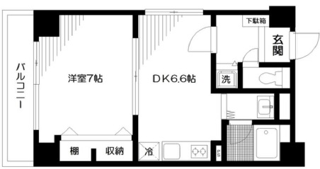 ボヌール三軒茶屋201の間取り