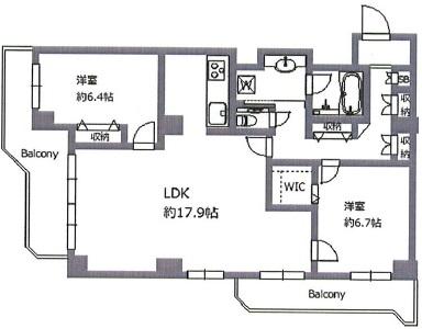 シーアイマンション駒場　B棟B-708の間取り