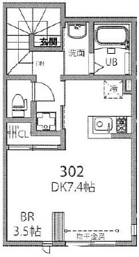 レジデンス三宿302の間取り