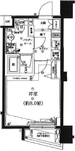 SPATIE GRANCE GAKUGEIDAIGAKU(スパシエ　グランス学芸大学)102-Dの間取り