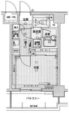 マークプレイス麻布十番404の間取り