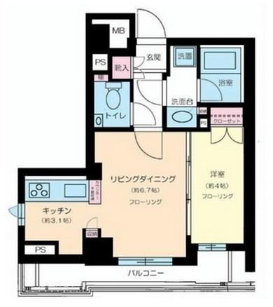 グランスイート三軒茶屋レジデンス308の間取り