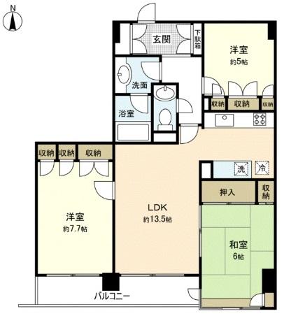 コスモ目黒東山4Fの間取り