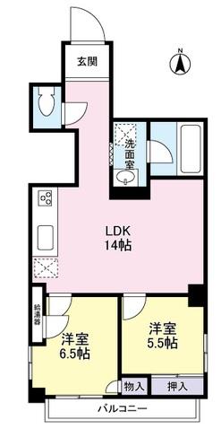 青葉台ハイツ402の間取り