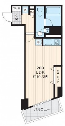ロワジール三軒茶屋603の間取り