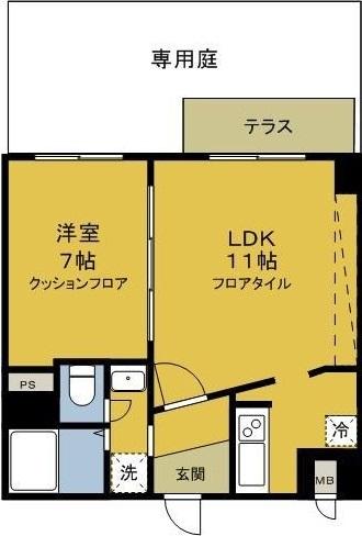 フロイント麻布107の間取り