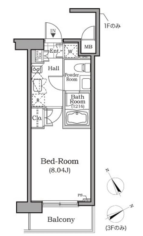 レジディア用賀0107の間取り