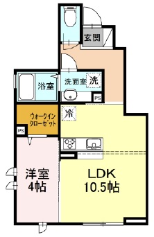 フローラ野沢105の間取り