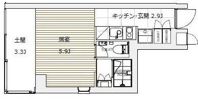 モデリアブリュット中目黒203の間取り