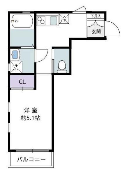 カウリス駒場201の間取り