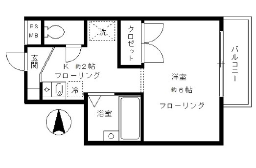 ファインコート五本木203の間取り