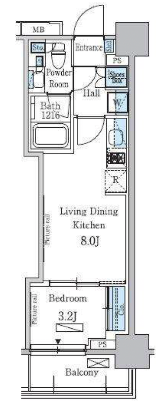 パークアクシス学芸大学レジデンス304の間取り