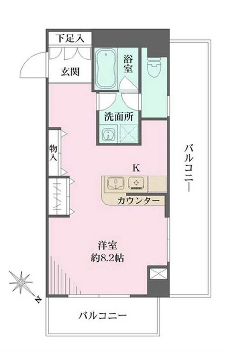 クリーンホームツルオカ801の間取り