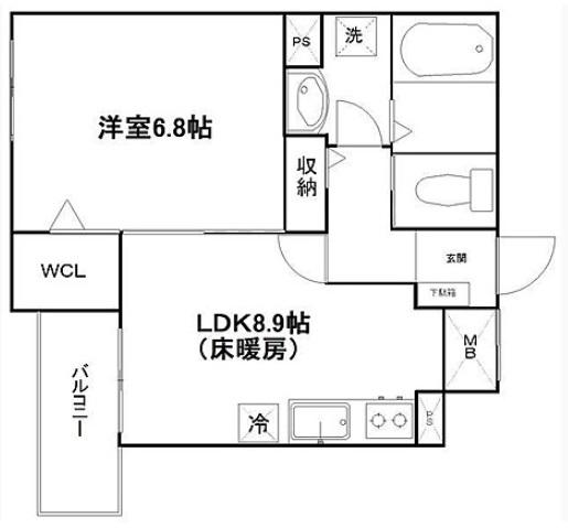 代沢4丁目ヒルズ301の間取り