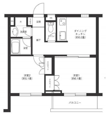 コスモリード駒澤大学207の間取り