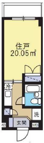 ハナブサマンション303の間取り