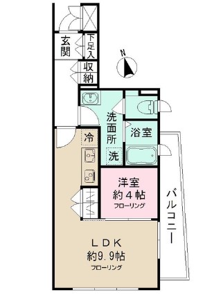 Heathgate Daizawa（ヒースゲート代沢）304の間取り