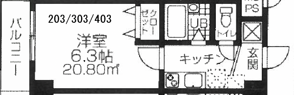 カーサピアチェーレ203の間取り