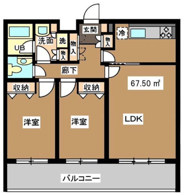 瀬田フラット303の間取り