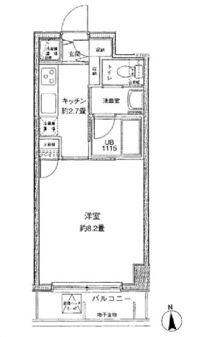 菱和ステーションプラザ学芸大学302の間取り