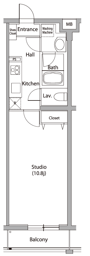 カーサスプレンディッド代官山206の間取り