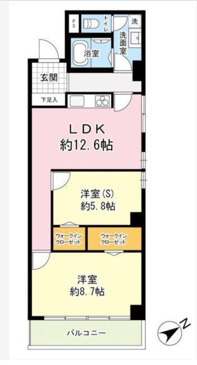 玉川台スカイマンション209の間取り