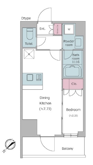 レジディア都立大0806の間取り