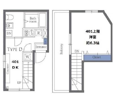 NOZOMI TERRACE　(ノゾミテラス)401の間取り