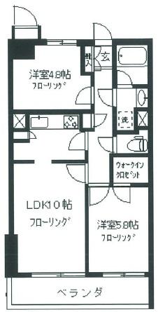 唐ヶ崎館403の間取り