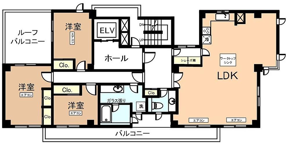 駒沢イースト401の間取り