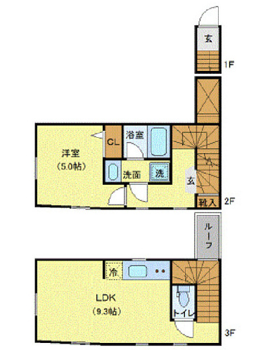 プライベートプレイス広尾0205の間取り
