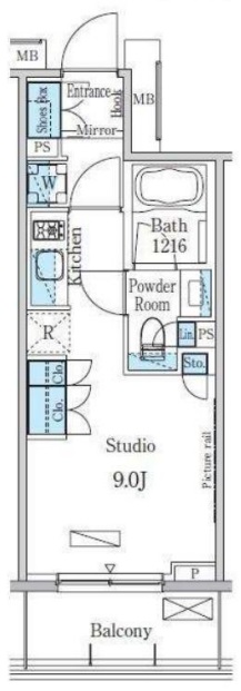 パークアクシス渋谷神山町404の間取り