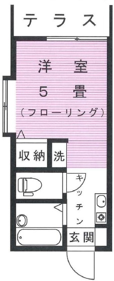 ベルグラン上馬A棟105の間取り